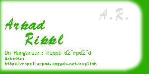 arpad rippl business card